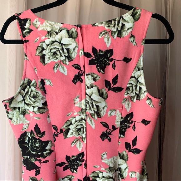 H&M Divided Pink Floral Print Sleeveless Fit & Flare Dress - Picture 5 of 9